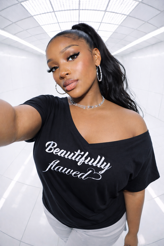 Beautifully Flawed V-Neck Slouch T-Shirt
