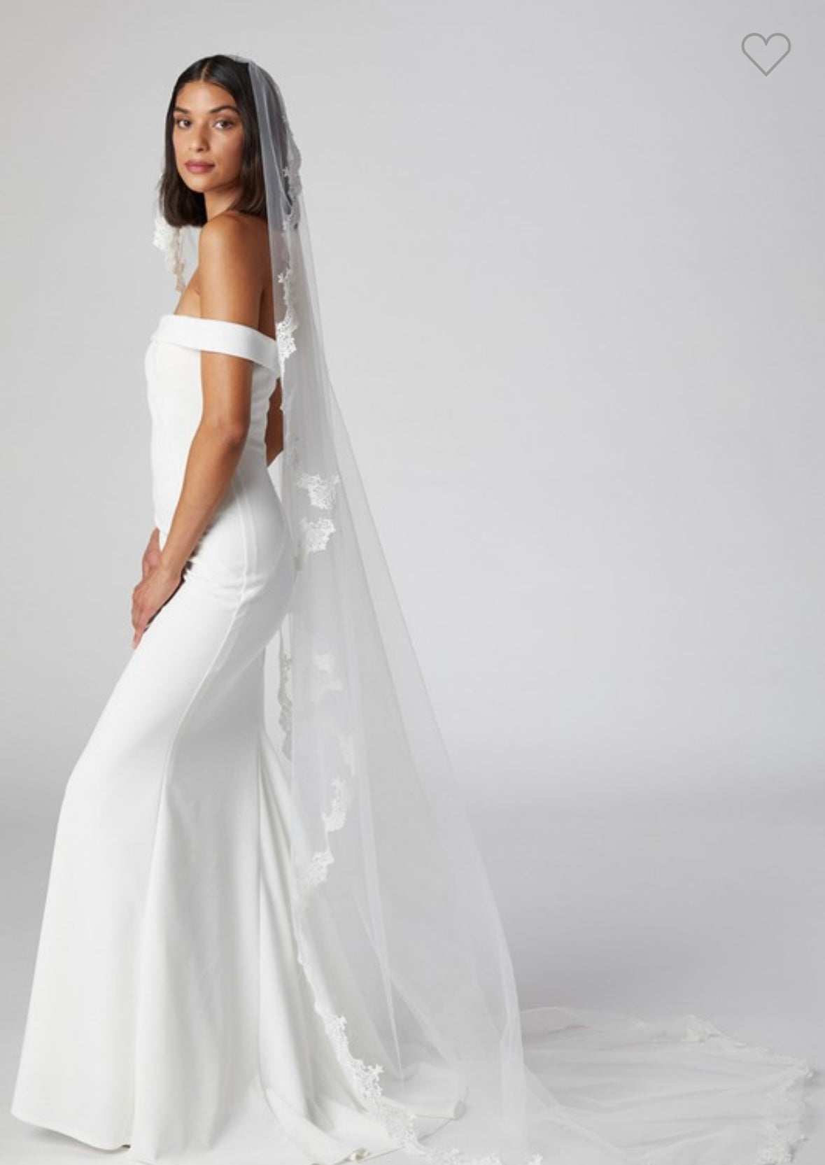 Off The  Shoulder Fold Over Top Solid  Mermaid Gown