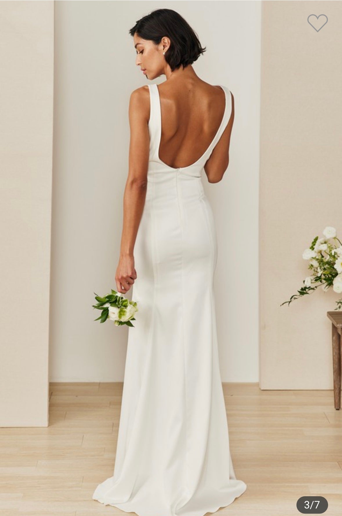 Sleeveless Boat Neck Trumpet Gown