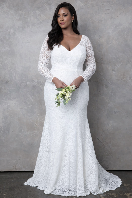 Long Sleeve Lace Bridal Gown