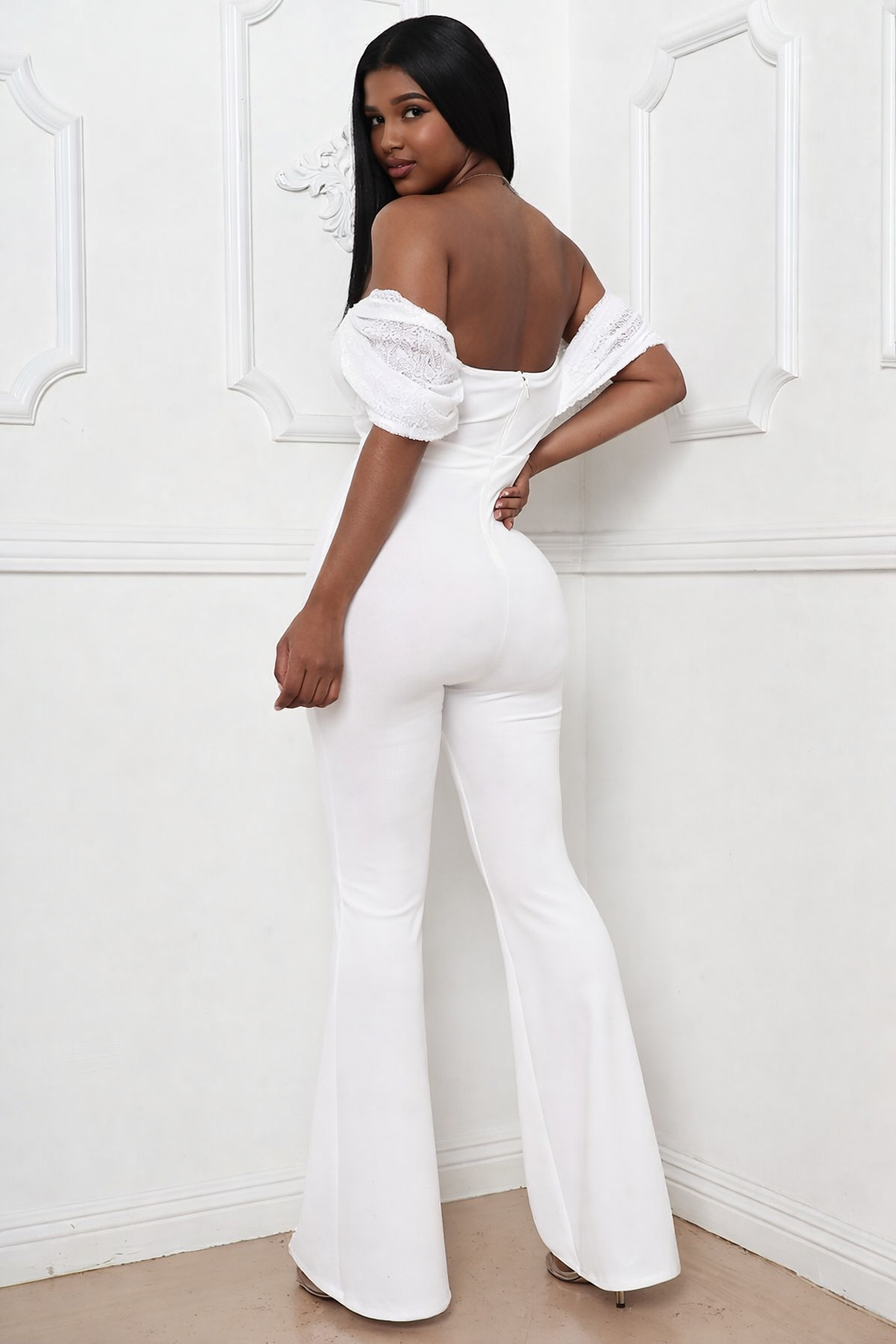 Sequin Off The Shoulder Jumpsuit