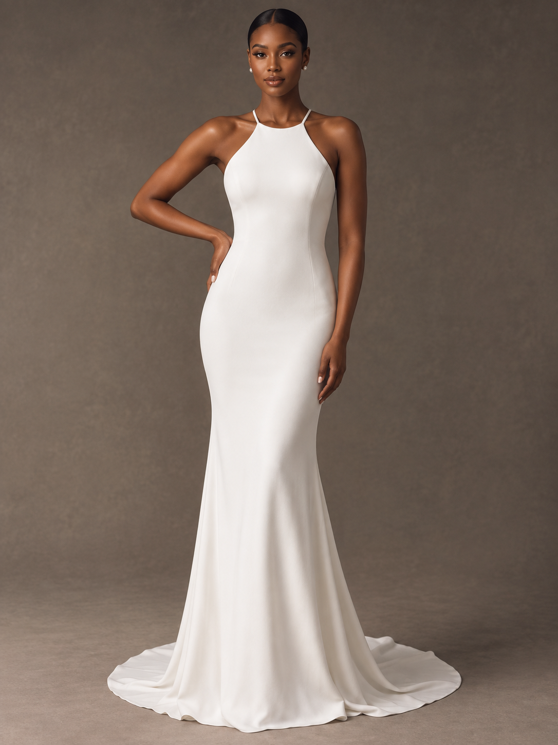 High Neck Bridal Gown