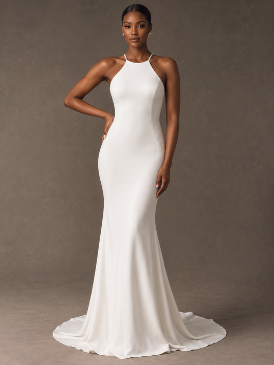 High Neck Bridal Gown