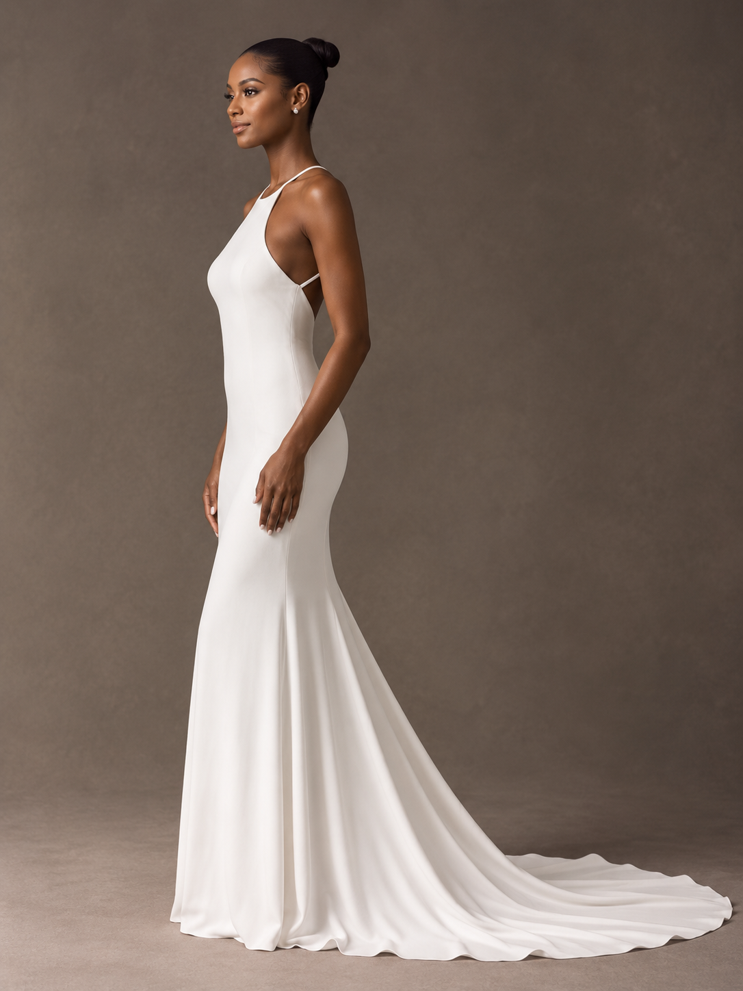 High Neck Bridal Gown